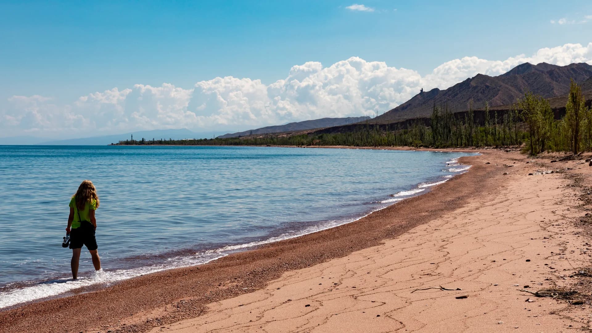 Southern shore of Issyk-Kul, Kyrgyzstan. Photograph by Ninara from Helsinki, Finland.
